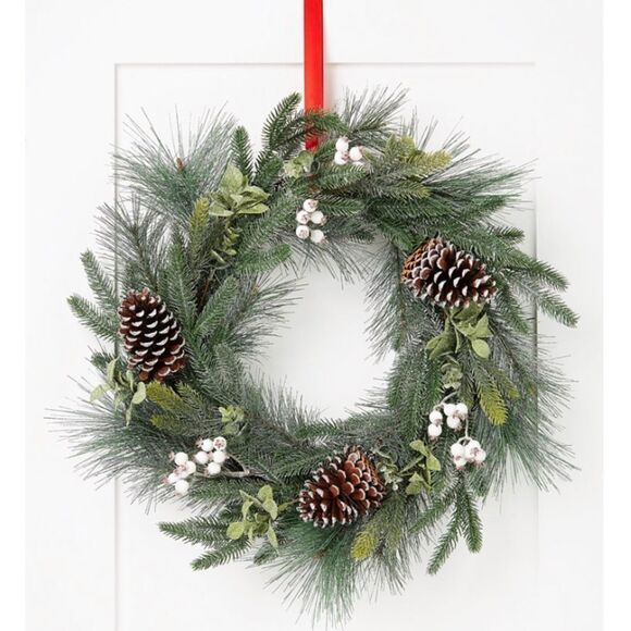 Holiday Lane Northern Holiday Berry & Pine Cone Wreath - Picture 1 of 5